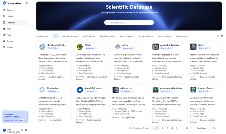 Database screenshot